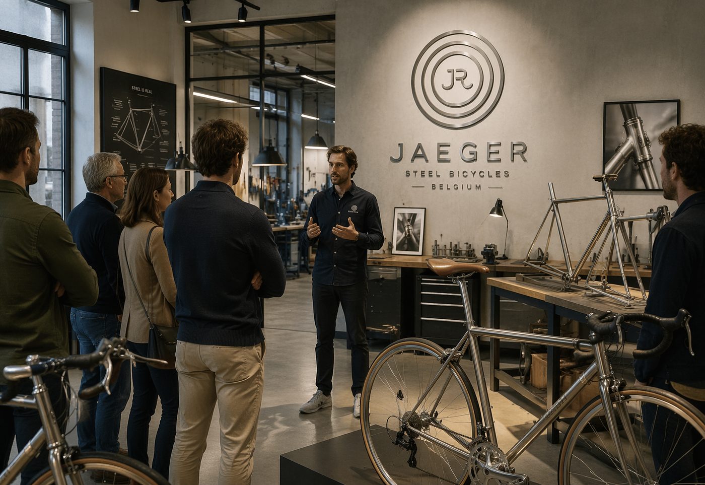 Handgebouwde stalen racefiets als blikvanger van The Stainless Ride van Cycle for Good