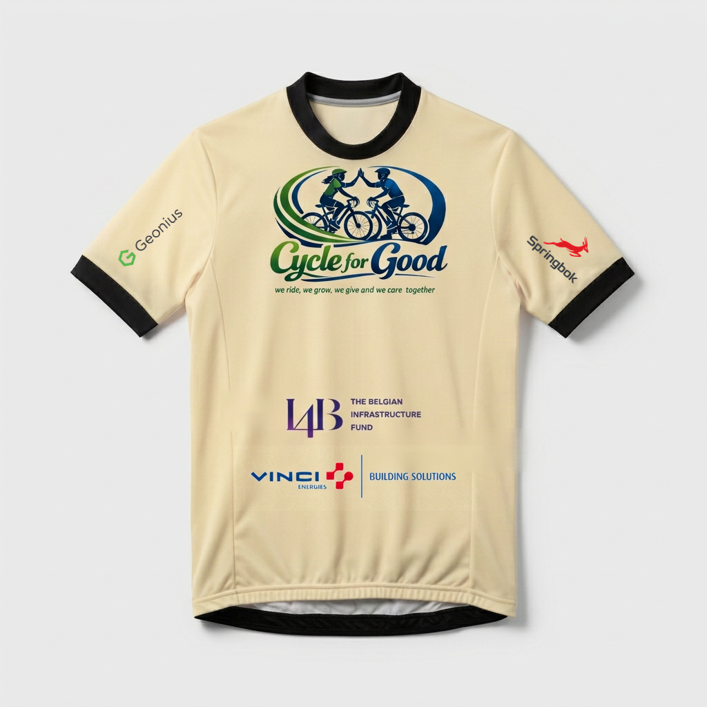 Cycle for Good shirt met partnerlogo's